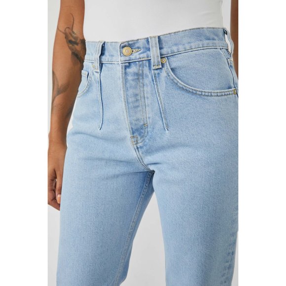 Free People Light Blue Straight Leg Jeans - Picture 5 of 6